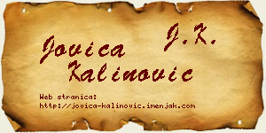 Jovica Kalinović vizit kartica
